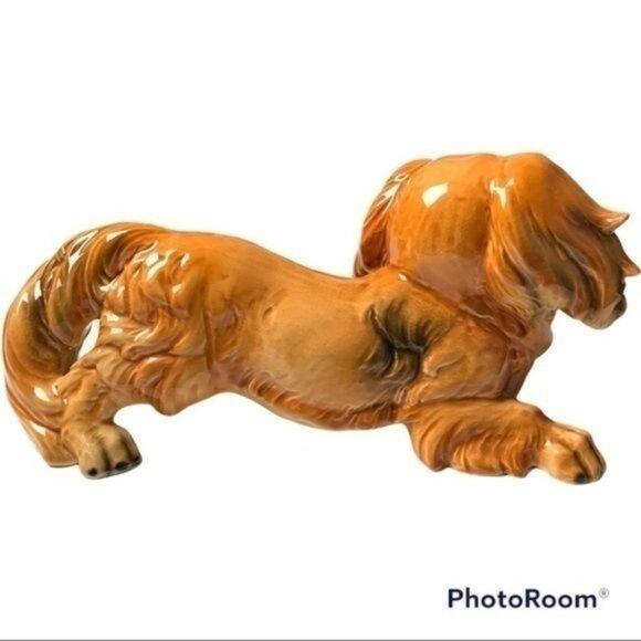 Vintage Majolica Pekingese Dog By Goebel - Picture 3 of 7